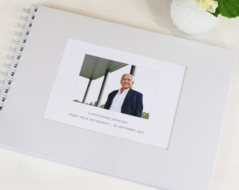 Álbum o libro de recuerdos de jubilación personalizado: A4