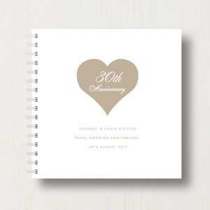 Livre ou album personnalisé pour le 30e anniversaire de Pearl