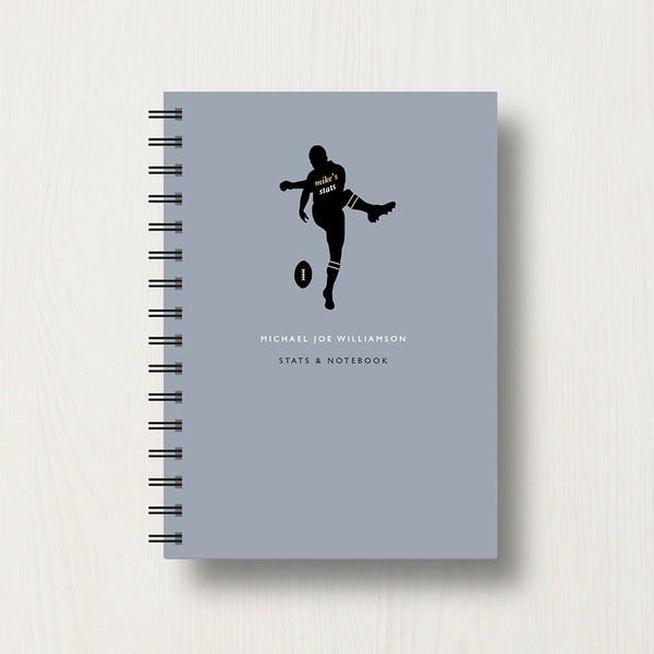 Personalised Rugby Lover's Journal or Notebook