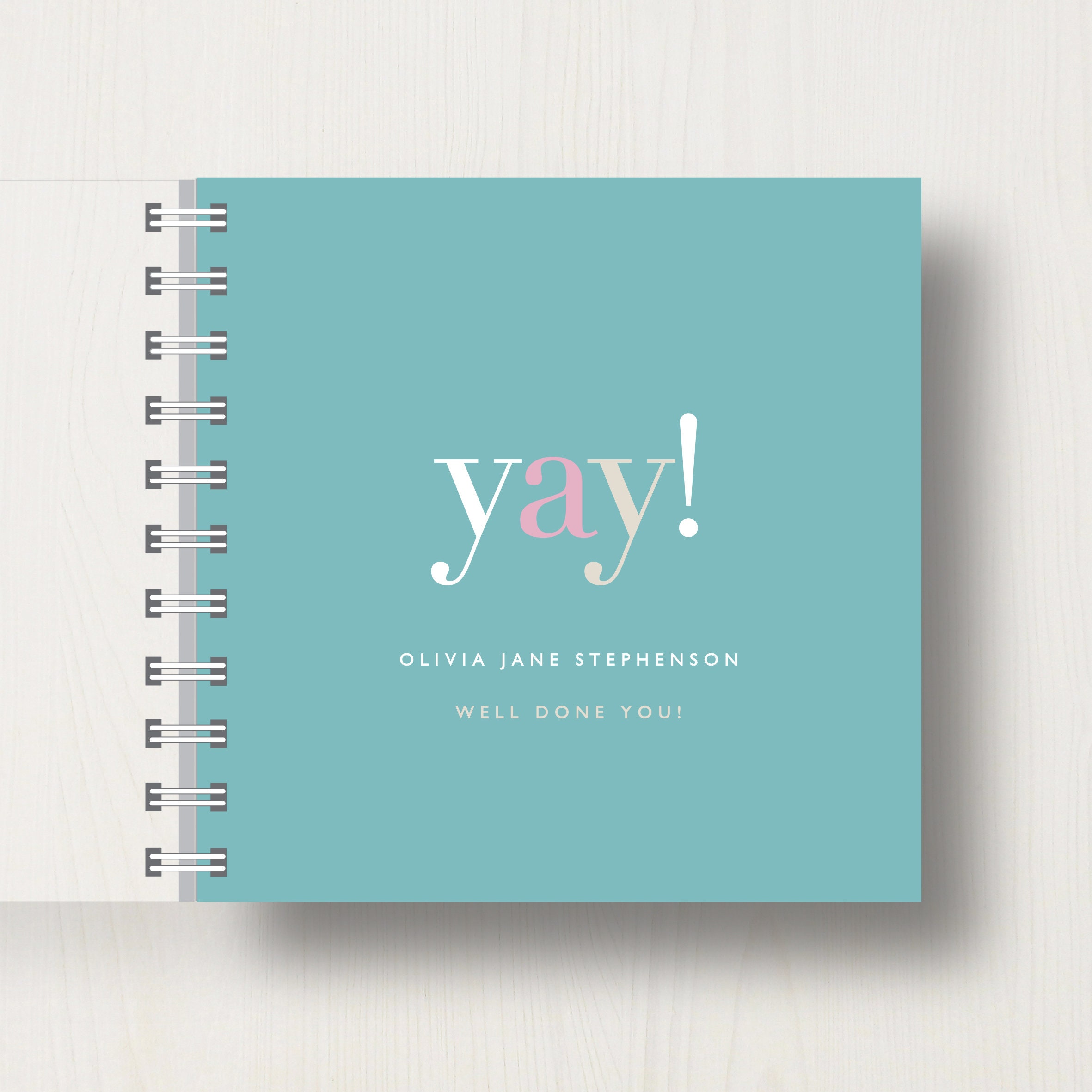 Download Personalised 'Yay!' Small Notebook