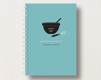 Personalised Baking Lover's Recipe Journal or Notebook