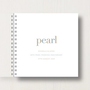 Livre ou album personnalisé de souvenirs du 30e anniversaire de Pearl