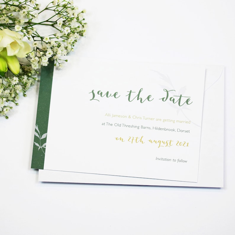 Floral Wedding Save The Date Card