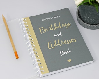 Personalised Birthday and Address Book