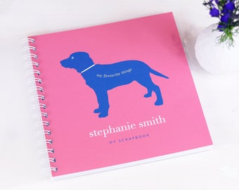 Personalised Kid's Puppy Dog Scrapbook or Memory Book