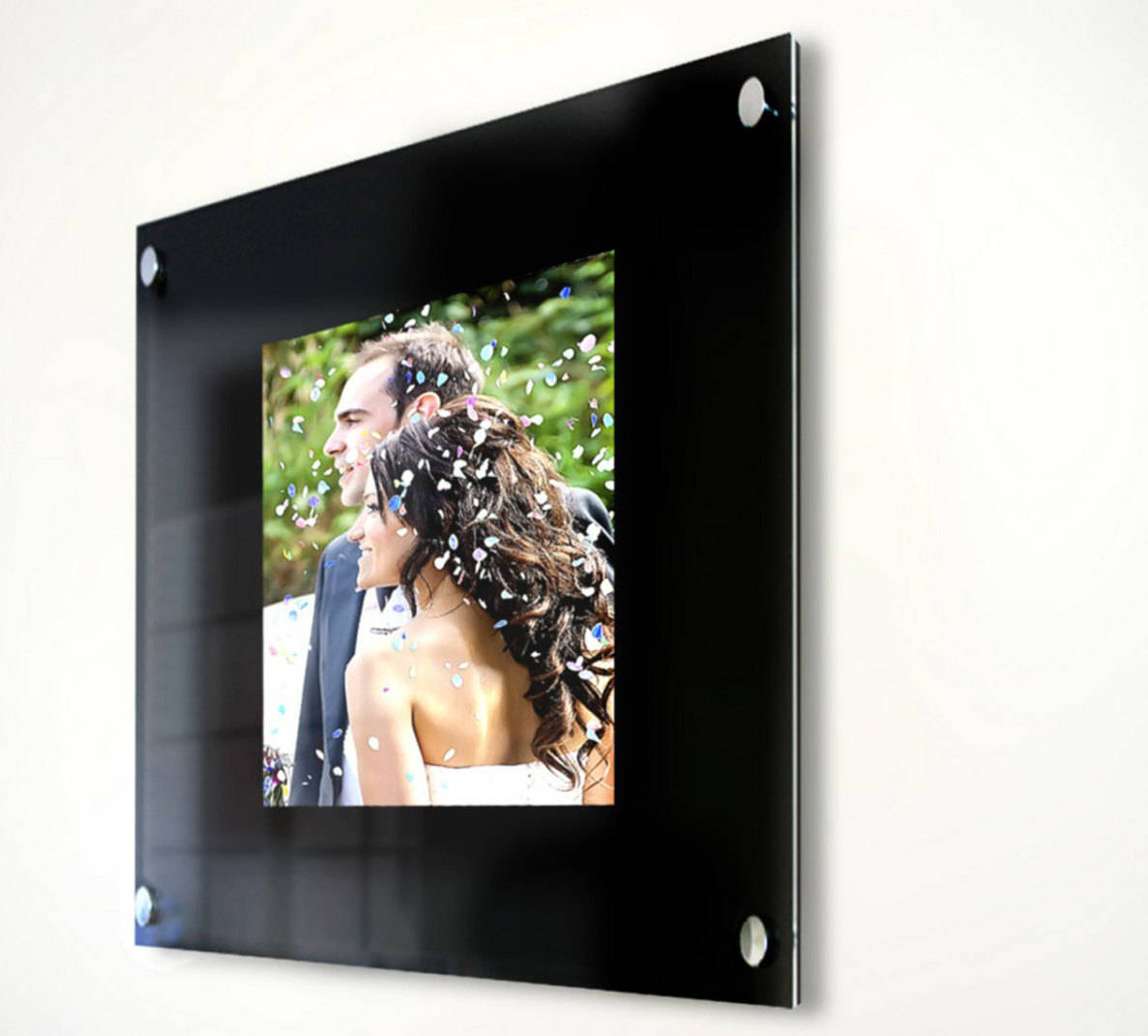Black High Gloss Acrylic Floating 14x16 X10mm Picture Photo Frame Black High Gloss Acrylic Floating 14x16 X10mm Picture Photo Frame For A 10 X 12