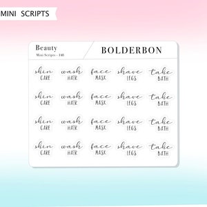 BEAUTY SCRIPTS - MIXED || Mini Script Stickers - Minimal - Functional Planner Stickers