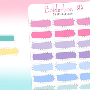 MINI DASH LABELS || Hobonichi Weeks, Hobonichi Cousin, Standard Vertical Planner, Horizontal