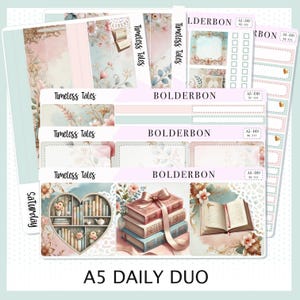 TIMELESS TALES // Kit de pegatinas para agenda diaria tamaño A5