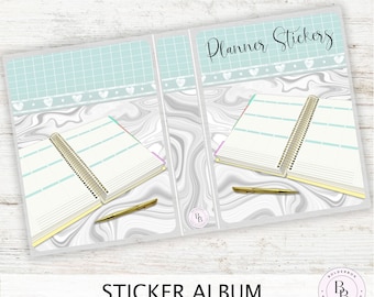 Planner Stickers • Sleeve Sticker Album • 6x8 Jumbo and Mini Organizer • Sticker Book • Sticker Storage