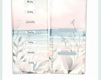 GENTLE WAVES Hobonichi Weeks || Planner Sticker Kit