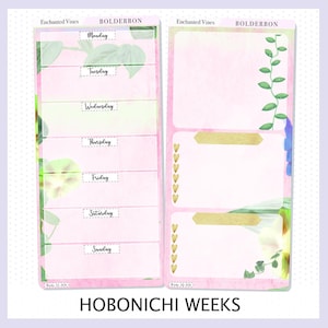ENCHANTED VINES Hobonichi Weeks || Planner Sticker Kit
