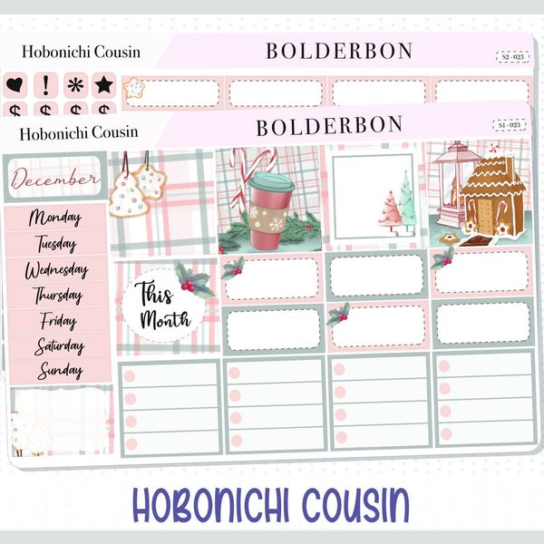 DECEMBER Hobonichi Cousin and A5 Day Free || Monthly Planner Sticker Kit