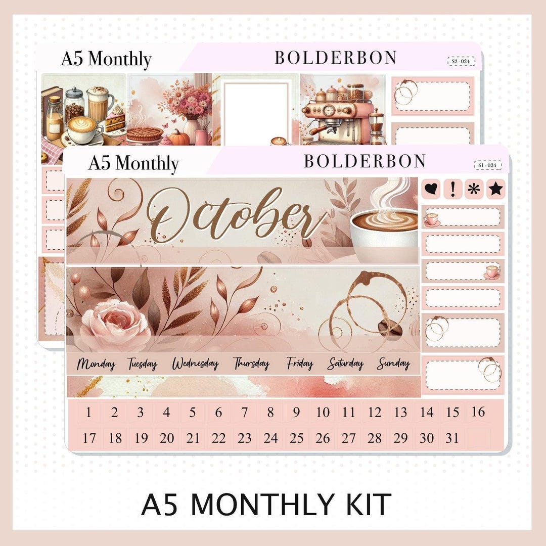 OCTOBER A5 MONTHLY KIT || Planner Stickers for Erin Condren - Etsy