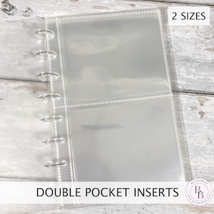 Inserto de bolsillo doble para álbum de discos // Funda individual o juego de 10 recambios de bolsillo para álbum de pegatinas Discbound, almacenamiento