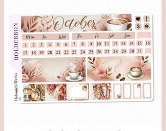 Octubre • Semanas Hobonichi • Kit de pegatinas mensuales • Pegatinas para agenda