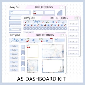 A5 Weekly Dashboard Kit • Cherry Cove • Erin Condren Planner Stickers ...
