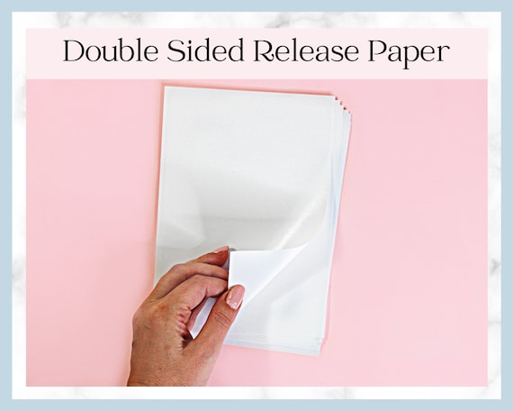 RELEASE PAPER Double Sided, 20 Sheets, Silicone Paper for Sticker