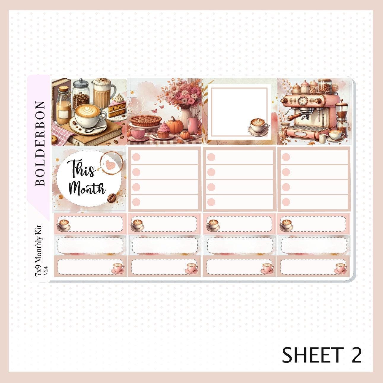 October 7x9 Monthly • Planner Stickers • Erin Condren Sticker Kit - Etsy