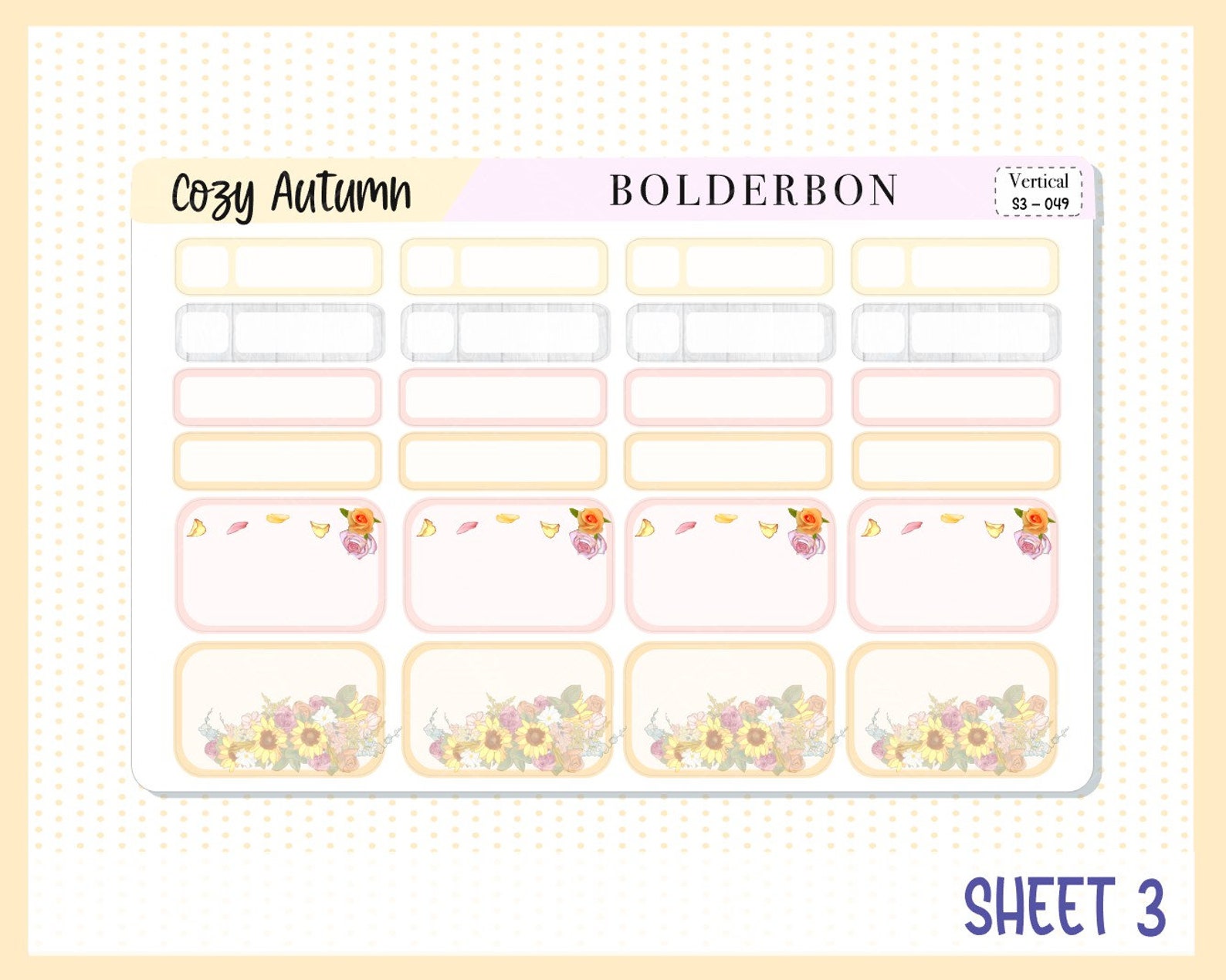 COZY AUTUMN || Vertical Weekly Planner Sticker Kit for Erin Condren ...