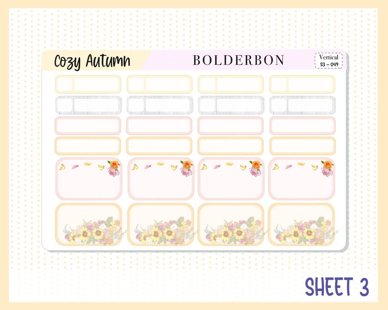 COZY AUTUMN || Vertical Weekly Planner Sticker Kit for Erin Condren ...