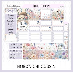 ABRIL Hobonichi Cousin y A5 Day Free // Kit de pegatinas para planificador mensual