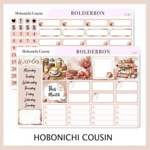 OCTOBER Hobonichi Cousin und A5 Day Free || Monatliches Sticker Kit