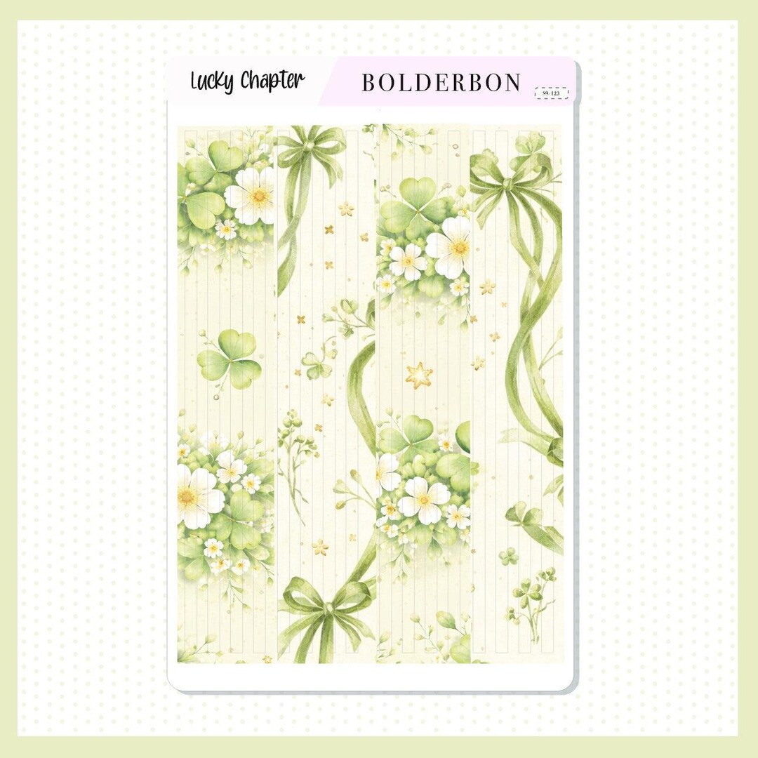 Luke Chapter Sticker LUCKY CHAPTER Thin Washi Sticker Strips || Clover Floral Planner ...