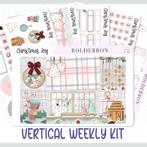 CHRISTMAS JOY || 7x9 Vertical Planner Sticker Kit