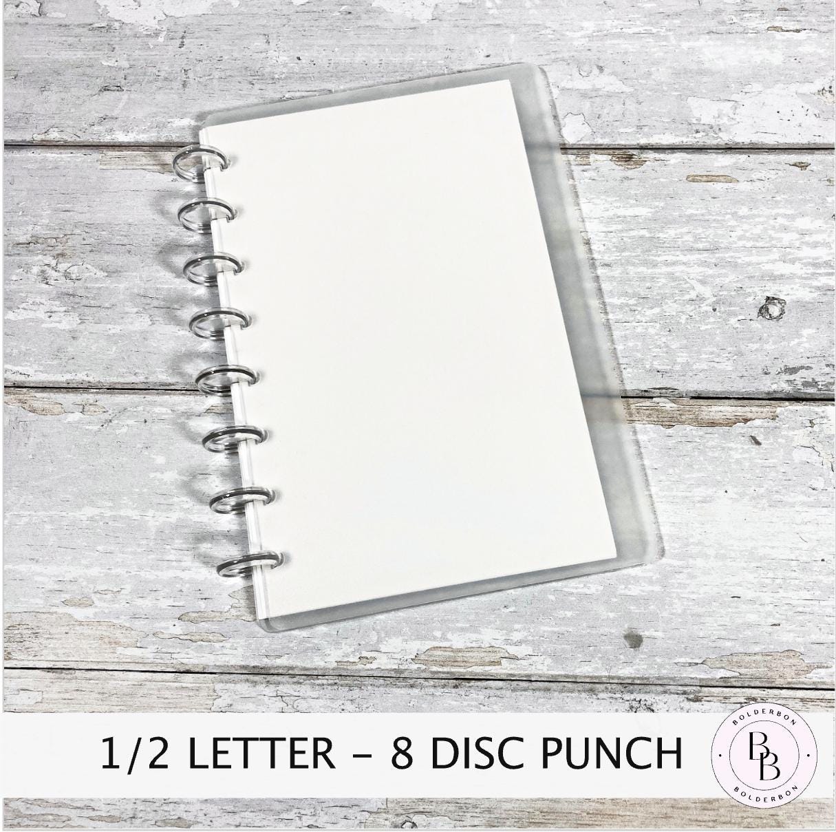 Discbound Notebook • Frosted Clear B6 & Half Letter Sizes • Refillable ...