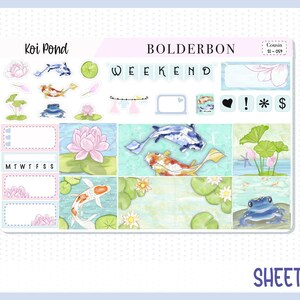 KOI POND || Hobonichi Cousin Planner Sticker Kit