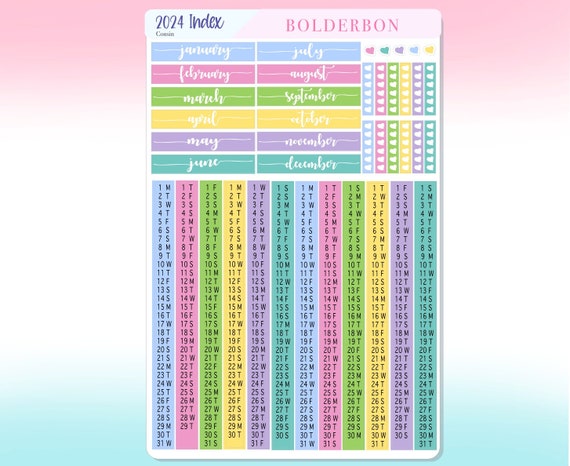 2024 Coordinating Add-ons - Hobonichi Cousin (1.30) Labels - Part
