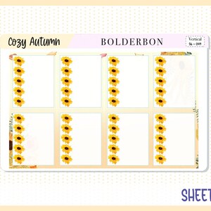 COZY AUTUMN || Vertical Weekly Planner Sticker Kit for Erin Condren ...