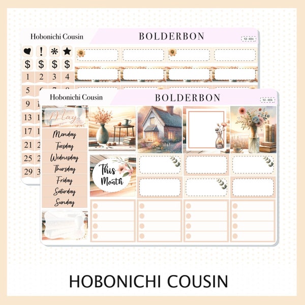 MAY Hobonichi Cousin and A5 Day Free || Monthly Planner Sticker Kit