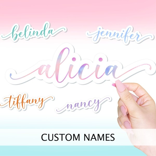 Custom Name Stickers || Custom Word Text Personalized Labels