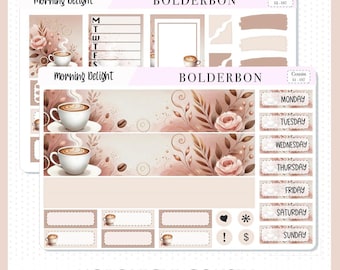 Morning Delight • Hobonichi Cousin • Weekly Sticker Kit • Planner Stickers