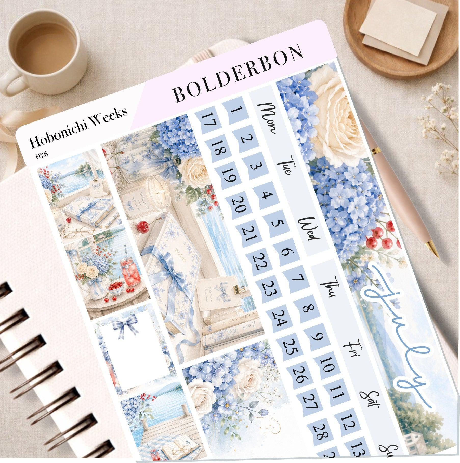 July • Hobonichi Weeks • Monthly Sticker Kit • Planner Stickers - Etsy