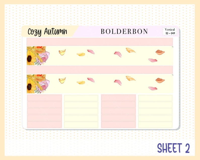 COZY AUTUMN || Vertical Weekly Planner Sticker Kit for Erin Condren ...