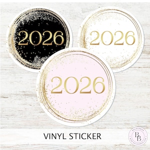 2026 CIRCLE STICKER || Elegant Circle Vinyl Decal for Journals, Notebooks & Planners and More!