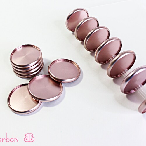 ROSE GOLD Planner Discs 1.5 INCH Aluminum Set of 7 Etsy
