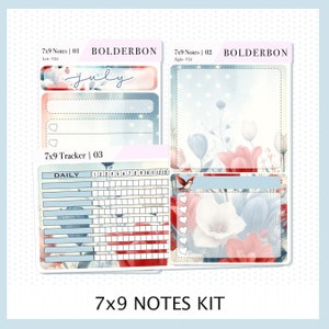 Kit di note 7x9 LUGLIO // Kit di adesivi per planner per il cruscotto di Erin Condren