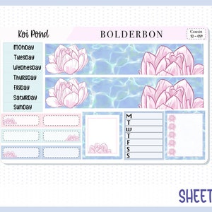 KOI POND || Hobonichi Cousin Planner Sticker Kit