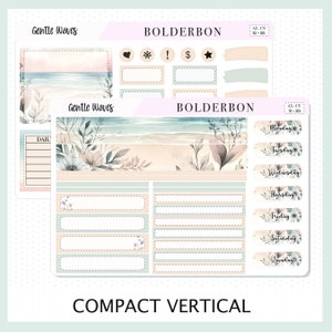 ZACHTE GOLVEN "Compact verticaal" || Stickerset A5-planner