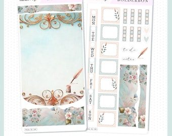 Vergoldete Seite • Hobonichi Wochen • Wochen Sticker Kit • Planer Aufkleber