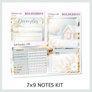 Set met briefjes van 7 x 9 DECEMBER || Stickerset planner voor Erin Condren Dashboard