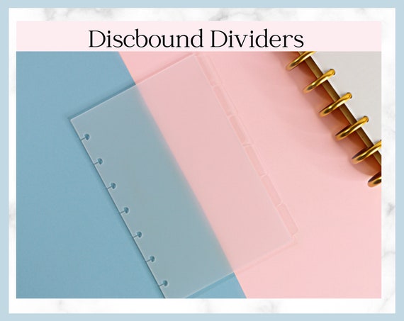 DISCBOUND DIVIDERS Frosted Clear  B6 Size, 6 Side Tabs, 7 Hole