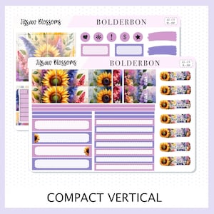 JIGSAW BLOSSOMS &quot;Compact Vertical&quot; || A5 Planner Sticker Kit
