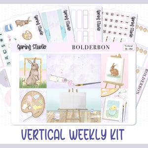 SPRING STUDIO // ¡Kit de pegatinas de planificador semanal estándar vertical para Erin Condren, Recollections, Plum Paper, MakseLife y más!