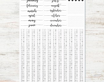 2026 Hobonichi Cousin • Jahresübersicht • Schiefer
