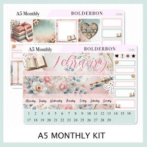 FEBRUARY A5 MONTHLY KIT || Planner Stickers for Erin Condren